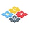 Api puzzle icon isometric vector. Code development