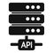 Api server data icon simple vector. Gear hosting service