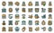 Apiarist icons set vector flat