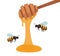 Apiary beekeeper vector illustrations