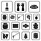 Apiary and beekeeping black icons in set collection for design.Equipment and production of honey vector symbol stock web