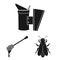 Apiary and beekeeping black icons in set collection for design.Equipment and production of honey vector symbol stock web