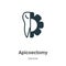 Apicoectomy vector icon on white background. Flat vector apicoectomy icon symbol sign from modern dentist collection for mobile
