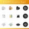 Apiculture icons set