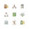 Apiculture RGB color icons set