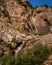 The Apikuni Falls is only a small trickle in the fall season in Glacier National Park