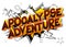 Apocalypse Adventure. Comic book style text.