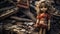 Apocalyptic Doll: A Haunting Close-up Photo In Abandoned Places