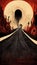 Apocalyptic highway to hell. Life after death religious concept illustration