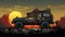 Apocalyptic Jeep: Colorful Pixel-art Inspired By Ivory Coast Nightscapes