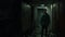 Apocalyptic Man In Dark Teal Corridor: A Cabincore Street Scene