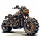 Apocalyptic Motorcycle: A Cartoonish 2d Creation With Textural Paint Effects