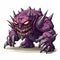 Apocalyptic Purple Monster: Snes Jrpg Boss Enemy Illustration