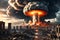 Apocalyptic Scene: Capturing the End of the World Through a Global Nuclear War - Sprawling Mushroom Clouds