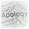 Apology,Word cloud art background