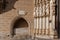 Apostles statues placed on the left side of the Evora Cathedral Portal in Portugal.