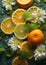 Apothecary Advertising Visualization: Deep Oranges, Lemons, Leav