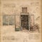 Apothecary Store Front in Vintage Steampunk Da Vinci Drawing Style