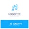 App, Basic, Design, Mobile, Music Blue outLine Logo with place for tagline
