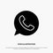 App, Chat, Telephone, Watts App solid Glyph Icon vector