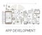 App Development Process Elements Creative Sketch Infographic