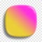 App icon superellipse, glossy pastel vector on transparent background. 3D squircle button with holographic gradient and