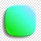 App icon superellipse, glossy pastel vector on transparent background. 3D squircle button with holographic gradient and