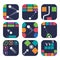 App icon templates for trendy mobile game