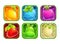 App icons with colorful glossy fantasy fruits.
