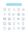 App programming vector line icons set. App, Programming, Coding, Development, iOS, Android, Design illustration outline