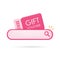 App search bar gift box promotion discount product festival season 3d illustration