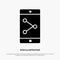 App Share, Mobile, Mobile Application solid Glyph Icon vector