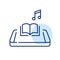 App for smartphone for listening to audio books. Digital online library. Pixel perfect, editable stroke icon