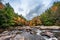 Appalachian mountain river during Autumn