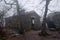 Appalachian Trail Blood Mountain Shelter in Fog