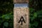 Appalachian Trail marker in Shenandoah National Park, Virginia.