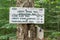 Appalachian Trail mile marker trailheads along the white mountains in New Hampshire