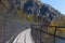 Appalachian trail over the river in West Virginia, USA.