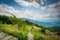 The Appalachian Trail and view of the Blue Ridge Mountains in Sh