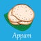 Appam dish vector illustration