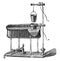 An apparatus for the determination of lead by electrolysis, vintage engraving