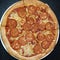 Appealing, appetizing and mouth watering pepperoni pizza
