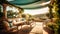 An appealing image of a sunlit terrace in a luxury summer villa,