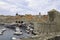 The appearance of a fortress by the sea, the Marina and the ancient Croatian city of Dubrovnik
