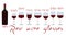 Appearance and names of the main types of glasses for red wine