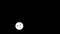 The appearance of a white smiling smiley face on a black background