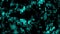 Appearing and disappearing 2d Cyan circles and squares digital curve background, dark futuristic background