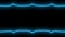 Appearing slightly wavy blue horizontal rectangular neon wavy long lines forming a frame. In the middle there is a black field for
