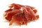 Appetizer of ham thinly sliced