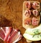 appetizer prosciutto ham with melon